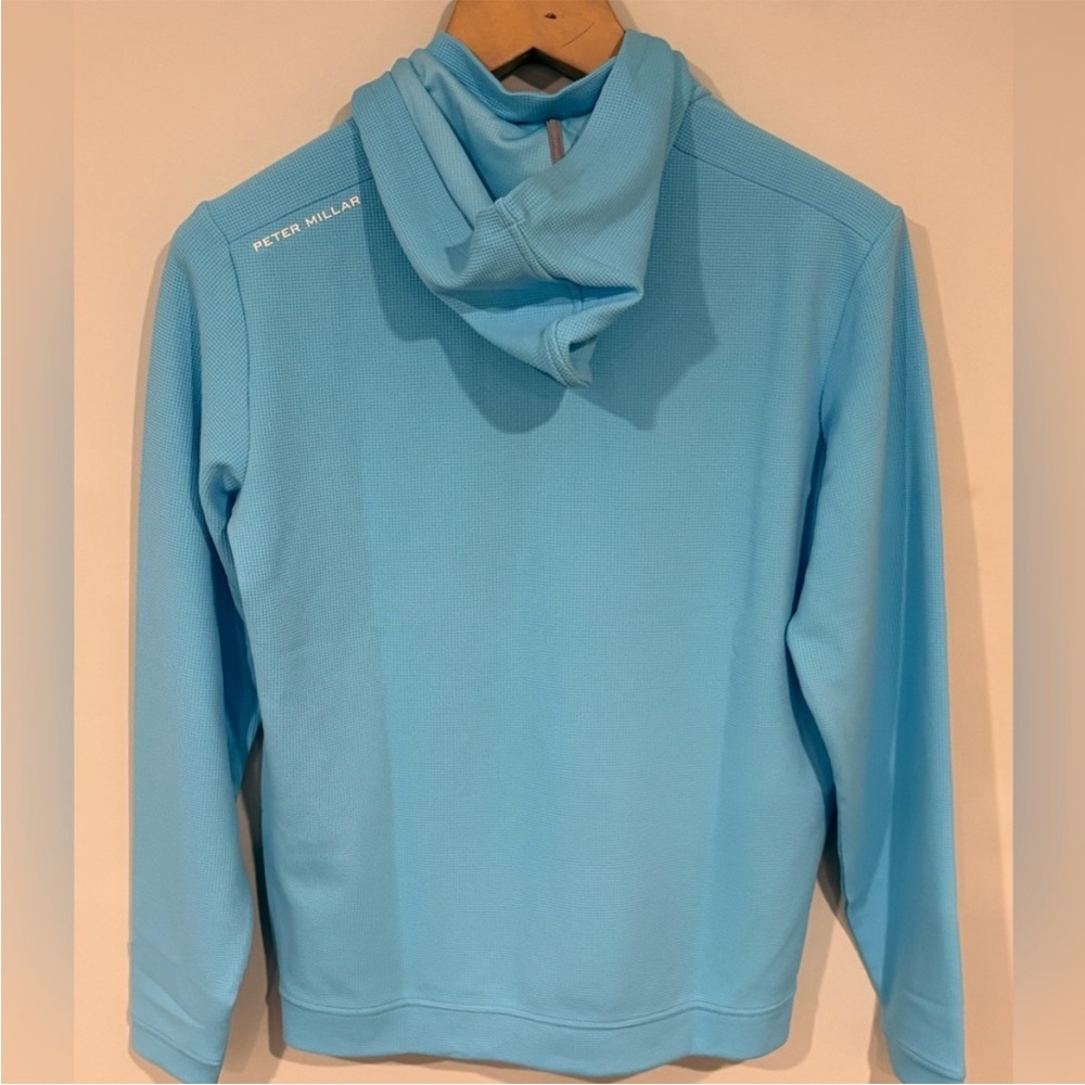 Peter Millar Sky Blue Waffle Knit Pullover - Picture 8 of 12